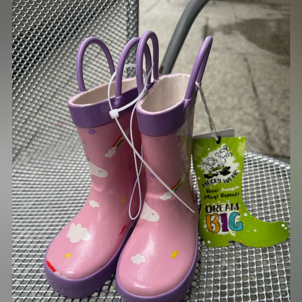 Mucky Wear Unicorn Toddler Rain Boots two available 4T , 5T